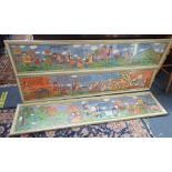 PAIR OF PRINTS OF NURSERY RHYME PANELS, modern, length 136cm