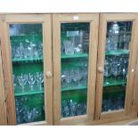 A LARGE COLLECTION OF GLASSWARE to include drinking glasses