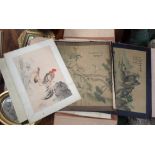 PORTFOLIO CONTAING JAPANESE AND CHINESE PRINTS, NEWSPAPERS AND PAPERWORK