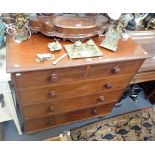 A VICTORIAN CHEST OF DRAWERS, width 106cm