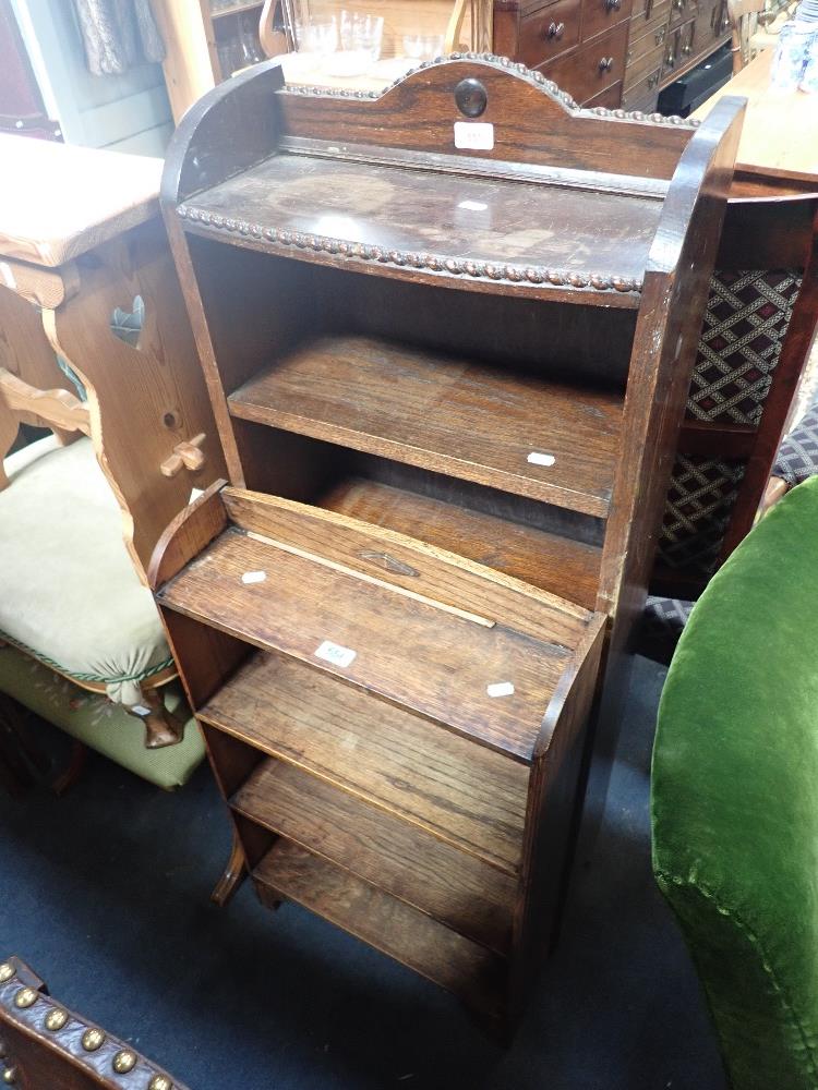 A 1920S OAK BOOKCASE and another similar (2)