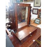 A 19TH CENTURY MAHOGANY TOILET MIRROR