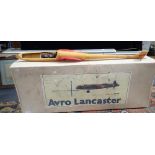 AN 'AVRO LANCASTER' MODEL PLANE (un-assembled, not checked if complete) and part of a similar model