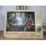 A VINTAGE 'PLAYER'S NAVY CUT' ADVERTISING SIGN
