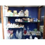 A LARGE COLLECTION OF ORNAMENTS, glass and china (as lotted)