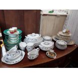 A COLLECTION OF ROYAL DOULTON BONE CHINA 'BURGUNDY' DINNER WARE and similar ceramics