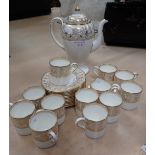 A WEDGWOOD 'GOLD FLORENTINE' COFFEE SET for twelve