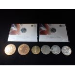 THE ROYAL MINT TWENTY POUND SILVER COIN, dated 2013, together with one other and coinage