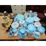 A LARGE COLLECTION OF POOLE POTTERY DINNER AND TEA WARE