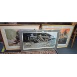 TERENCE CUNEO AND DAVID SHEPHERD, THREE LIMITED EDITION RAILWAY PRINTS, SOUTH WALES PULLMAM, LA