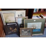 A COLLECTION OF PAINTINGS AND PRINTS, maritime, landscape and topographical subjects
