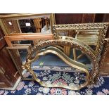 A COLLECTION OF GILT FRAMED MIRRORS