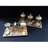 A SET OF VICTORIAN BRASS POSTAL SCALES