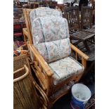 A PAIR OF BAMBOO CONSERVATORY ARM CHAIRS