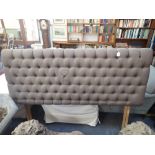A CONTEMPORARY DEEP BUTTONED BED HEADBOARD