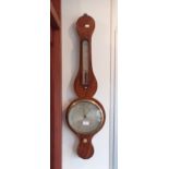 A 19TH CENTURY MAHOGANY WHEEL BAROMETER