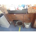 A SHERATON REVIVAL MAHOGANY SIDEBOARD