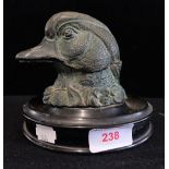 A 19TH CENTURY SPELTER INKWELL