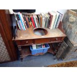 A VICTORIAN MAHOGANY WASHSTAND