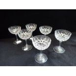 A SET OF SIX CUT CHAMPAGNE COUPES