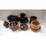 A COLLECTION OF TURNED WOODEN BOWLS