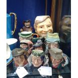 A COLLECTION OF MINIATURE ROYAL DOULTON CHARACTER JUGS