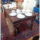 AN INDIAN HARDWOOD DINING TABLE