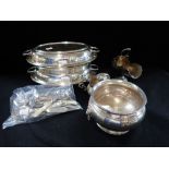A PAIR OF SILVER PLATED SERVING DISHES