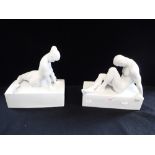 PIA LANGELUND; A PAIR OF ROYAL COPENHAGEN FIGURES