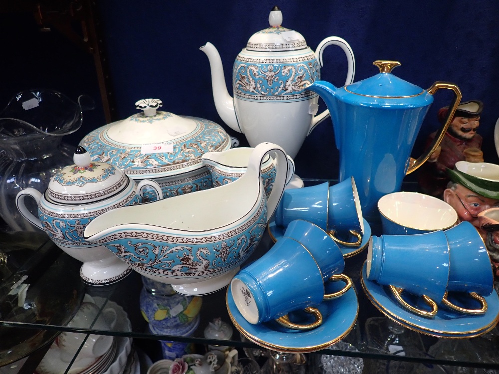 A 1920S CROWN DEVON COFFEE SET