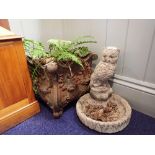 A VICTORIAN STYLE CAST IRON GARDEN PLANTER