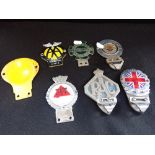 A COLLECTION OF VINTAGE CAR BADGES