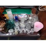 A COLLECTION OF GLASSWARE