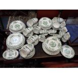 A MASONS IRONSTONE FRUIT BASKET PART DINNER SERVICE