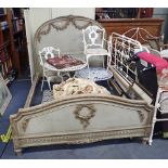 AN EARLY 20TH CENTURY FRENCH DOUBLE BEDSTEAD