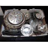 A COLLECTION OF SILVER PLATED DISHES