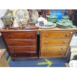 A MAHOGANY CHEST OF FOUR DRAWERS