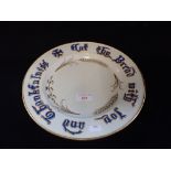 A VICTORIAN 'EARL WARE' BREAD PLATE