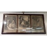 THREE 19TH CENTURY PEN AND INK DRAWINGS,