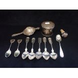 A COLLECTION OF SILVER AND PLATED ITEMS