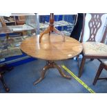 A GEORGE III OAK TRIPOD TABLE,