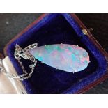 A FIRE OPAL PENDANT