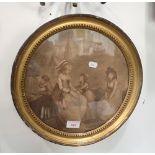 A PAIR OF REGENCY STIPPLE PRINTS IN CIRCULAR GILT FRAMES