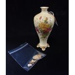 A ROYAL WORCESTER BLUSH IVORY VASE