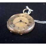 A GENTLEMAN'S 18K YELLOW GOLD POCKET WATCH