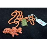 A VICTORIAN CORAL BEAD NECKLACE