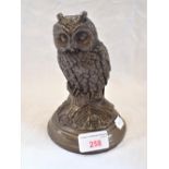 A BRONZE EFFECT STUDY OF AN OWL