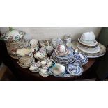A COLLECTION OF VICTORIAN STAFFORDSHIRE WILLOW PATTERN PLATES