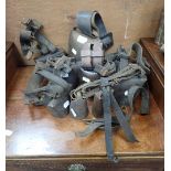 A COLLECTION OF ANTIQUE COW BELLS