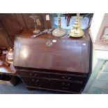 GEORGE III MAHOGANY BUREAU